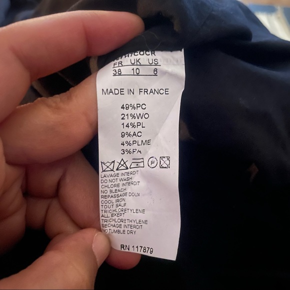 60s style brocade bow dress w buttons mod femme girly metallic cocktail french - Picture 5 of 5